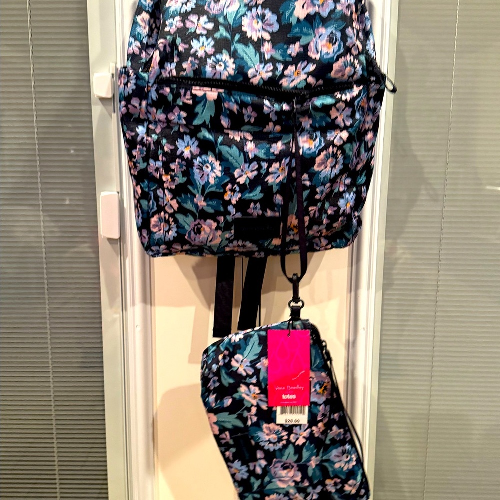 Vera Bradley backpack and pouch! New with tags. Multi color.